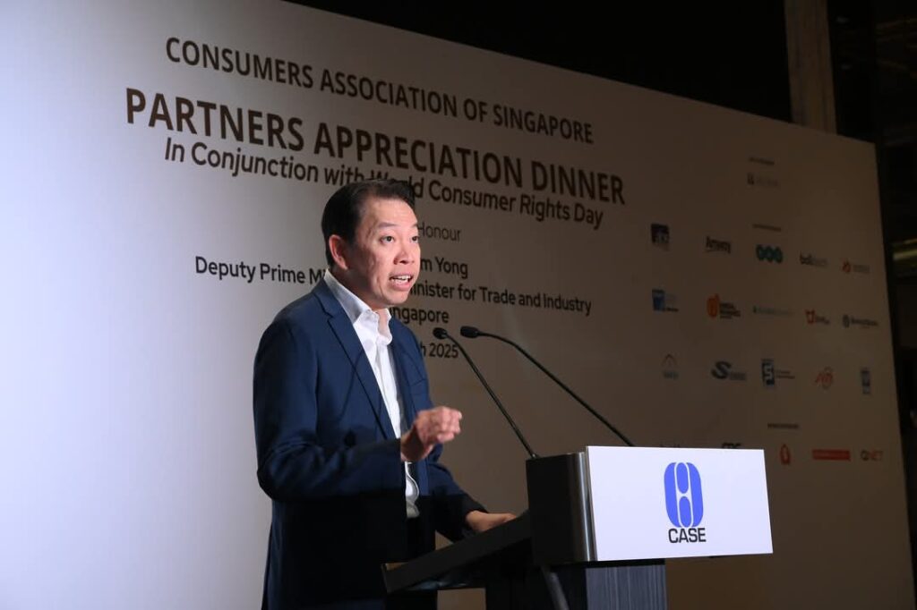 Mr Melvin Yong giving speech